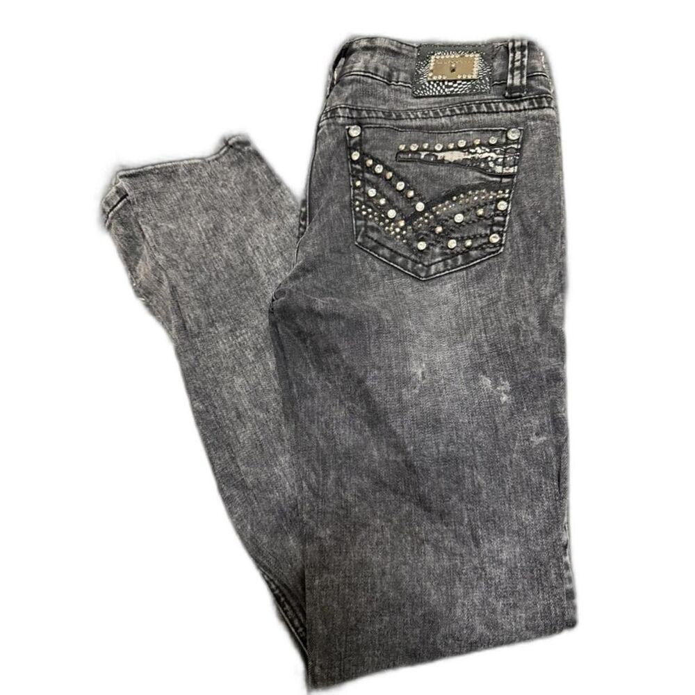 L.A. idol Women's Black and Grey Jeans